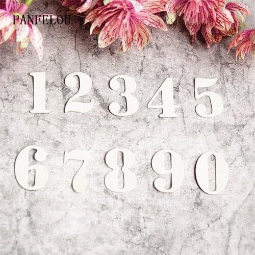Roman numerals 1lot=10pcs paper die cutting stencils punch Metal cuts dies cutting dies Scrapbooking DIY Embossing mould card
