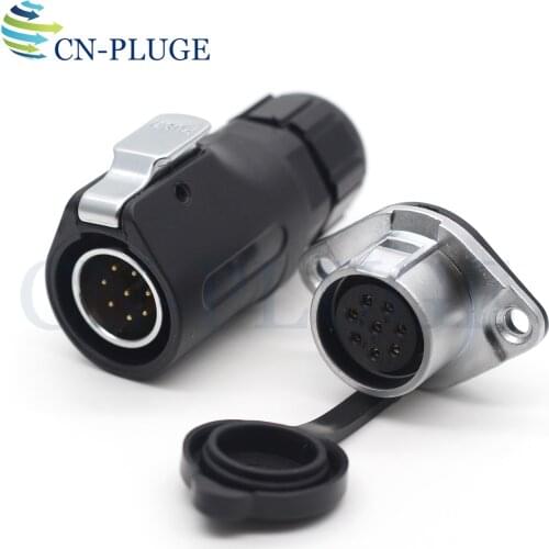 XHP20, 8 pin Electrical Automotive Aviation Waterproof Connector,20mm Panel Mount Power Cable Connector Male and Female IP67