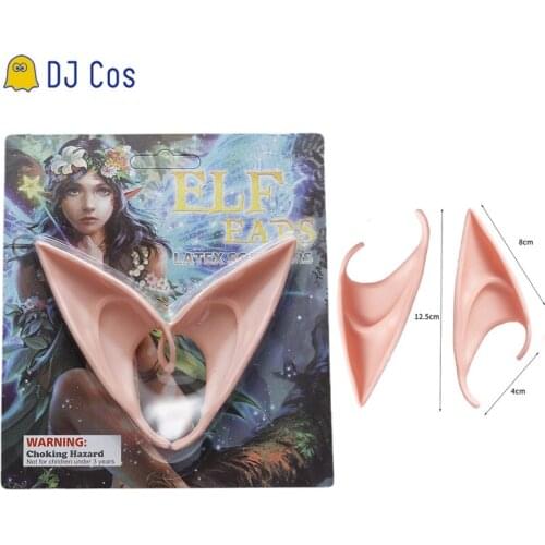 1 Pair Elf Ears Halloween Cosplay Props Fairy Vampire Cosplay Accessories Demon Halloween Christmas Party Role Play Decoration