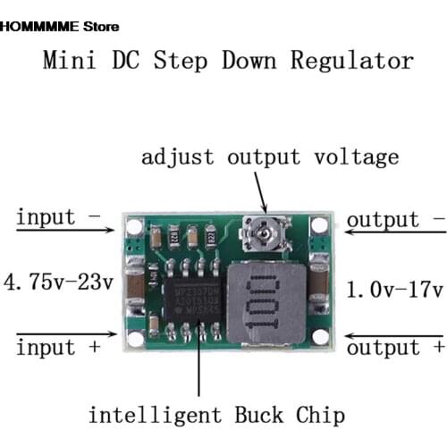1pc 3A MINI DC-DC STEP DOWN CONVERTER VOLT REGULATOR 5V-23V TO 3.3V 6V 9V 12V