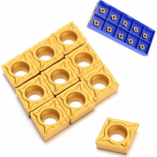10pcs/Box CCMT060204-HM YBC251 Titanium Coated CNC Carbide Blades Insert Lathe Turning Tool
