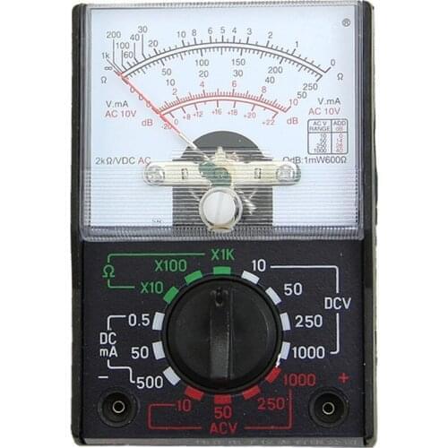 200pcs MF-110A MINI Electric AC/DC OHM Voltmeter Ammeter Multimeters 1K Resistance Analog kitchen Tool