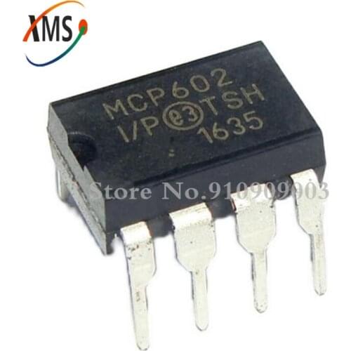 50PCS MCP602-I/P DIP8 MCP602 DIP 2.7V to 5.5V Single Supply CMOS Op Amps MCP602 DIP8