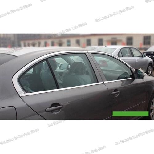 Lsrtw2017 car window trim for skoda octavia 2 a5 2004 2005 2006 2007 2008 2009 2010 2011 2012 2013 decoration accessories rs