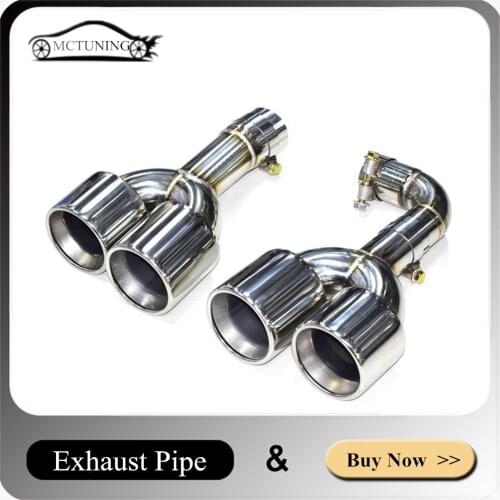 2 Piece Car Styling Stainless Steel Muffler Pipe For B-MW X3 G01 G08 X3M 30i Car Parts Carbon Fiber Exhaust Tip Nozzles