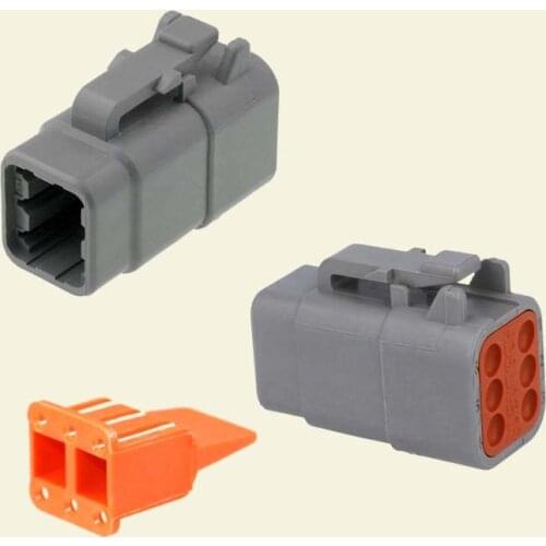 Free shipping 5sets/10sets 6pin female automotive electric housing plug waterproof electric connector DTM06-6S