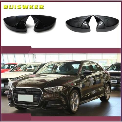 Car Mirror Cover For Audi A3 S3 2013- 2019 Matte Chrome Silver Rearview Mirror Cover Protection Cap Car Styling