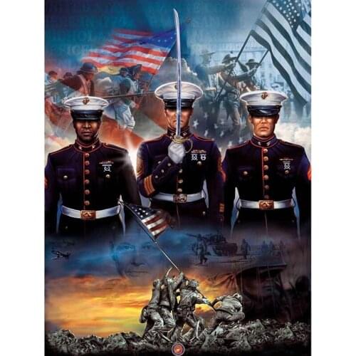 ARMYQZ Round Diamond Square Diamond 5D DIY Diamond Painting "Holy Warrior" Diamond Embroidered Cross Stitch Rhinestone Mosaic Pa