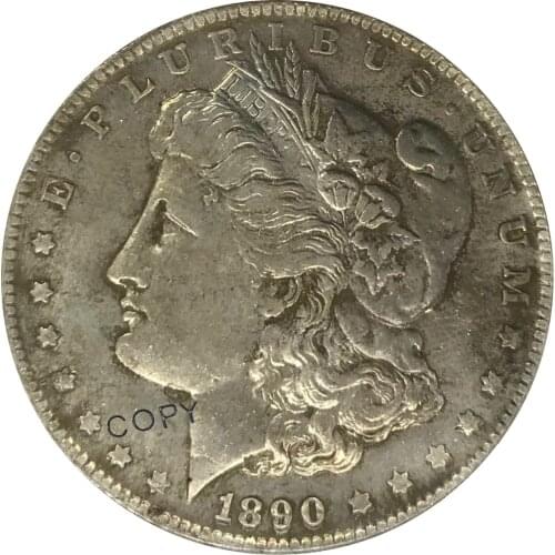 S 1890 United States Morgan 1 One Dollar Cupronickel Plated Silver Collectibles Copy Coin