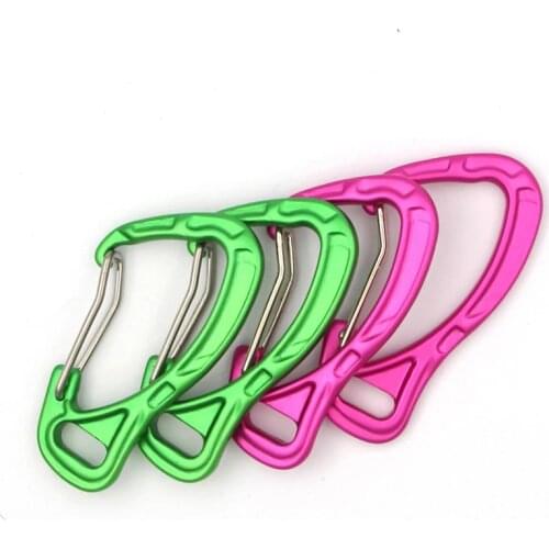 Crazy Shark 4PCS Fishing Aluminum Alloy Carabiner Keychain Outdoor Camping Climbing Snap Clip Lock Buckle Hook Fishing Tool
