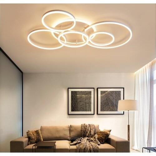 Model Circel Rings LED Ceiling Lights For Living Room Bedroom Study Home Lighting LED Ceiling Lamp lustre luminaires AC100-265V