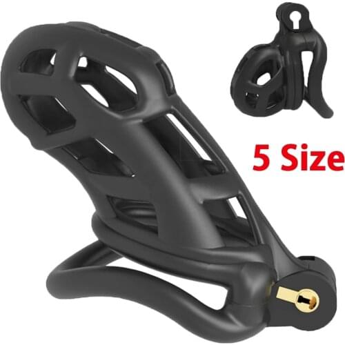 2.0 Cobra Male Chastity Device Ultra-light Plastic Cock Cage With 4 Curved Rings BDSM Bondage Sex Toys for Men Chastity Belt