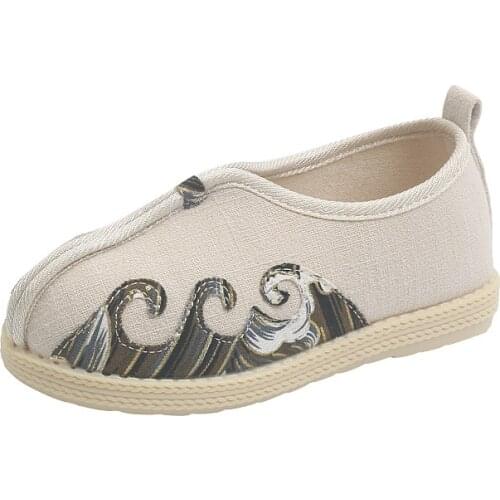 New Children Embroidered Shoes Canvas Non-slip Boys' Shoes Dance Shoes Hanfu Shoes Chinese Style Performance Shoes Fashion Hot