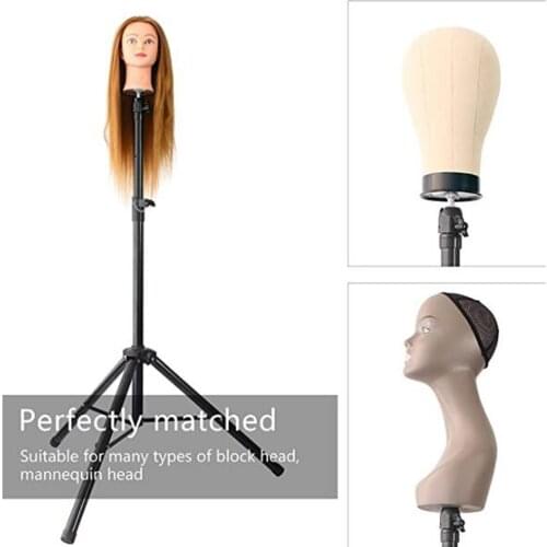 New Adjustable Wig Stand Mannequin Tripod Stand for Wig Display Making Hair Salon Foldable Hairdressing Tool 11.42- 18.50inch