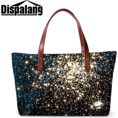 Diapalang New Style Girls Shoulder Tote Bag Womens Handbag Clutch for Travel Design Starry Sky Photo Printing on Messenger Bags