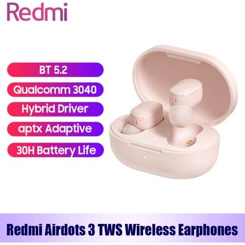 Pre-sale Original Xiaomi Airdots 3 TWS Wireless Earphone Stereo Bass BT5.2 Headphone with Mic Handsfree Earbuds AI Control Redmi