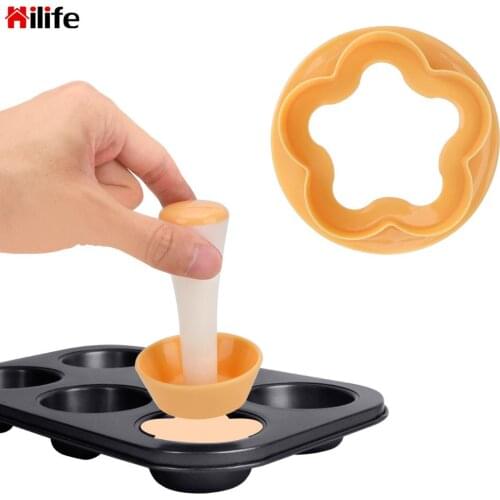 Plastic Baking Mold Baking Tools Kitchen Biscuit Cake Cutter Pastry Decorating Dough Cookie Press Cake Biscuit Stamp Mould