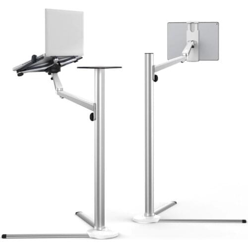 Laptop/Tablet PC/Smartphone Stand Holder Multifunction 3 in1 Computer Floor Stand Height/Angle Adjustable UP-8 Free Shippping