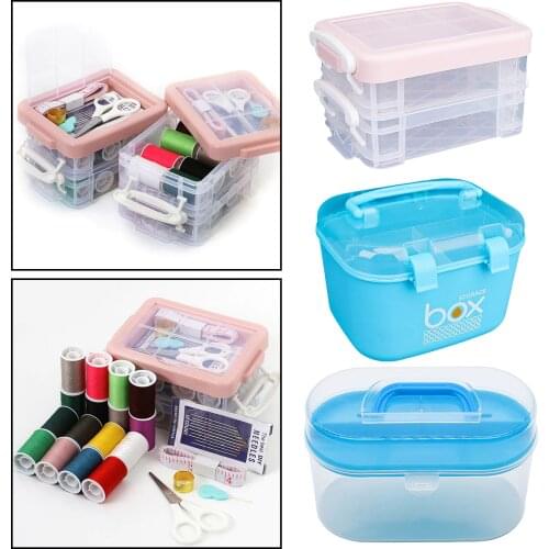 Clear Plastic Storage Box, Tool Box, Sewing Box Organizer, Multipurpose