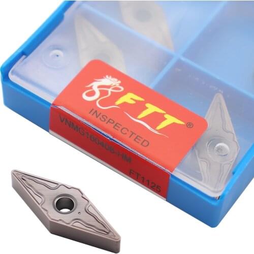 10pcs VNMG160408 HM FT1125 External Turning Tool VNMG 160408 Carbide Inserts High Quality CNC Lathe Tools For Stainless Steel