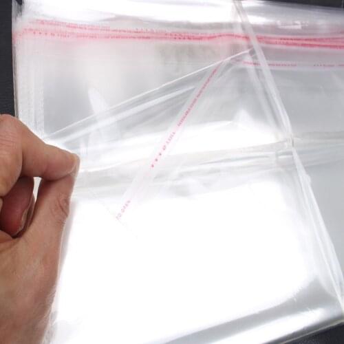 Self adhesive seal disposable OPP plastic bags 40*50cm clear food packaging bags 100pieces a lot Free Shipping
