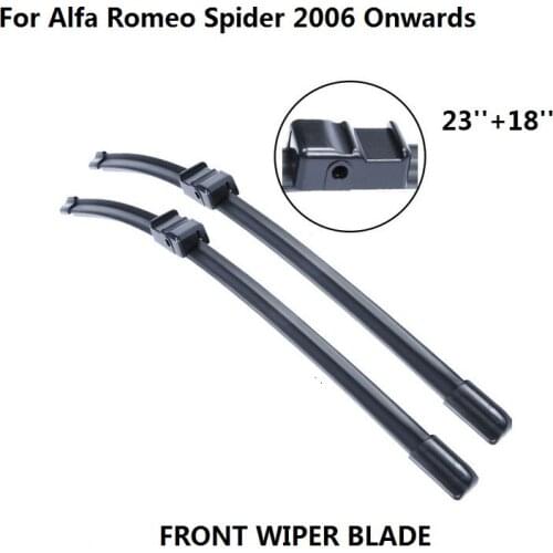 Wiper Blade For Alfa Romeo Spider 2006 Onwards 23''+18'' Wiper Blade Accessories For Auto Cars Natural Rubber Wipers