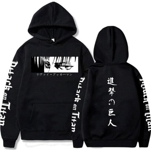2021 Anime Attack on Titan Printed Hoodie Unisex Sweatshirt Long Sleeve Hip Hop Pullover Unisex Clothes