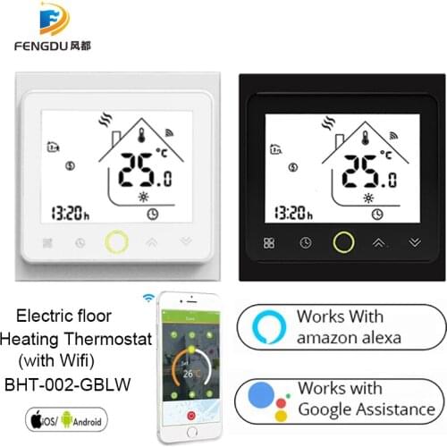 WiFi Smart Thermostat Temperature Controller for Water/Electric floor Heating Water/Gas Boiler Works with Alexa Google Home