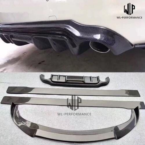 High quality carbon fiber car body kits front bumper rear bumper side skirts for infiniti Q50 Car Styling 2014-2016