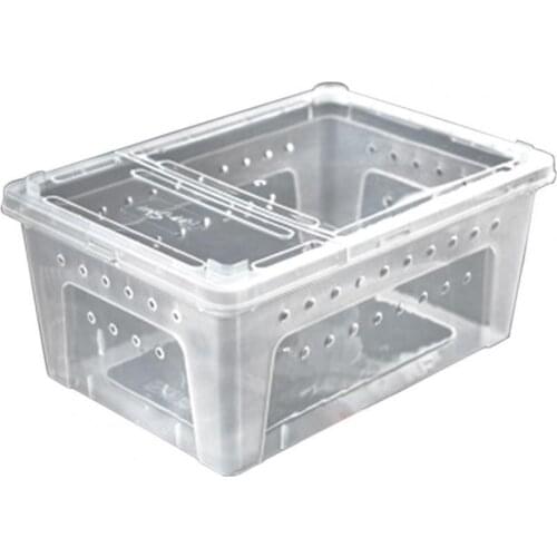 Feeding Box Ventilation Holes Easy to Clean Solid Color Feeding Hatching Container Lizard Feeding Box