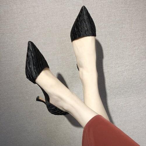 Women High Heels Female Shoes Women Pumps Solid Pointed Toe Wedding Shoes Spring Autumn Elegant Offical Ladies Shoes U14-02