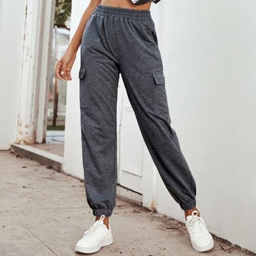 Woman Pants High Waist Casual Baggy Sports Joggers Sweatpants Tracksuit Trousers Fall Spring Trendy Womens Clothing