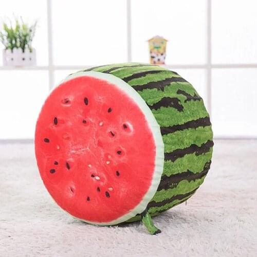 1pcs 30*36cm inflatable fruit seat soft washable plush cover simulation watermelon children seat Xmas gift