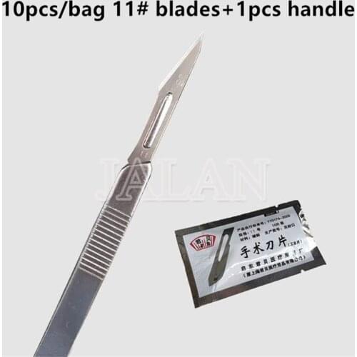 10pcs Surgical Blades With Handle #11 #15 #23 Knife For Mobile Phone PCB Board Disassembler Repair Opening Tools