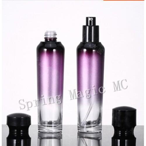 100ML Empty Cosmetic Bottles Gradient Purple Face Cream Container Portable Travel Box for Skin Care Lotion With Press pump