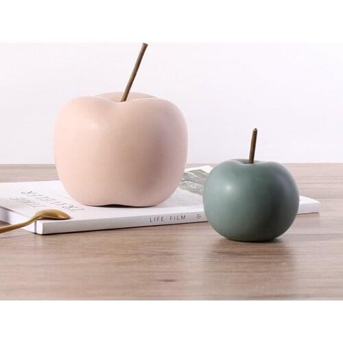 2021 Modern style home decor ceramic apple statuette crafts home decor sweet decor home decoration home accessories