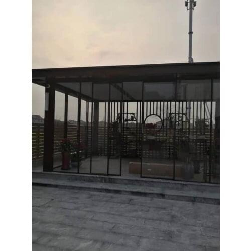 3mx 3mx3m or 3mx6mx3m gazebo sun room with clear plexiglass canopy and iron door plexiglass canopy hc-s1