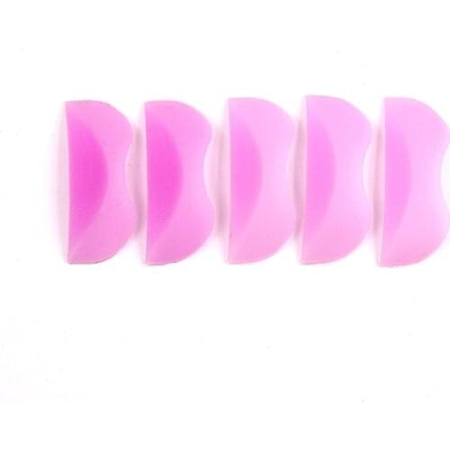 5 Pairs of High QualityPink Soft Curl Silicone Shields Pads Eyelash Perm Pad Makeup Accessories for 3D Eyelash Design