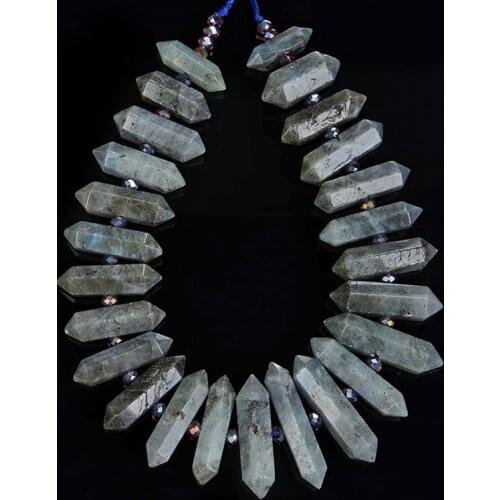 6-12 X 20-45mm Natural Rock Crystal Unique Quartz Beads Strand Rough Pointed Pendant Beads for Necklace Earrings Spinel Stone