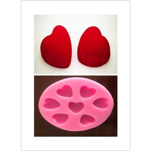 7 even small love chicken heart cake Browning molds chocolate mold baking gypsum aromatherapy silica gel mold P838