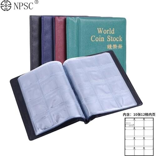 10 Pages 120 Pockets PVC Album Holders for Coins Collection Penny Money Storage Book Home Decoration Art Supplies DIY Gifts