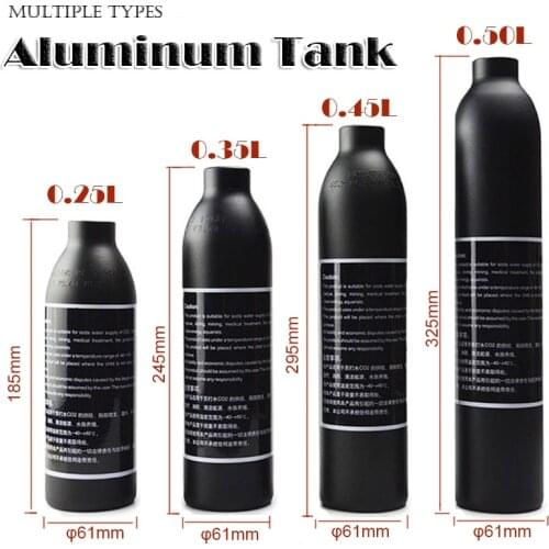 Aluminum CO2 Air Tank All-in-One Explosion-proof 4500Psi PCP Paintball Cylinder High Pressure Soda Bottle M18*1.5 Strong sealing
