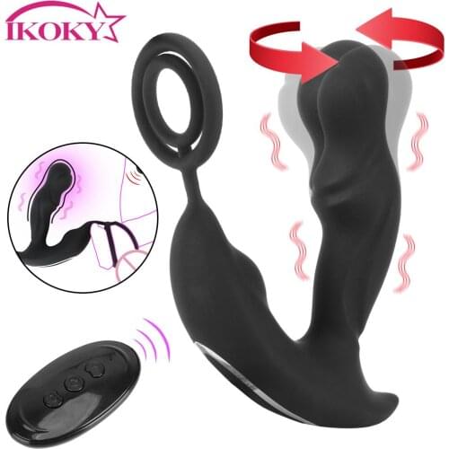 With Penis Ring 10 Speed Sex Toys For Men Sex Products Delayed Ejaculation Anal Vibrator Prostate Massager Dildo Butt Plug