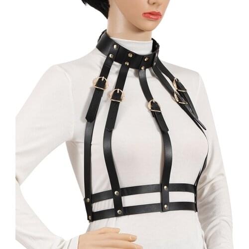 BDSM Sex Games Leather Lingerie Fetish Restraints Erotic Accessories Sex Tools for Women Bondage Erotic Cage Bra Gothic Garter