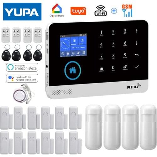 TUYA WIFI GSM Home Security Alarm With Motion Detector Sensor Burglar Anti Theft APP Remote Control Wireless Smart Home Kit