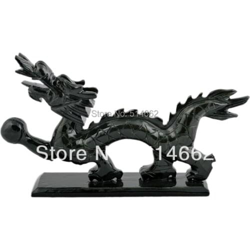 Feng Shui China Tibet Green Natural Large Jade Hand Carved Dragon Statue/Carving
