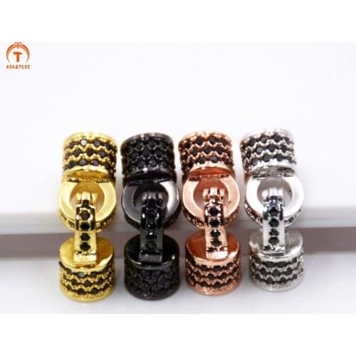 ASA&TESS CZ Micro Pave Clasp Round Crystal Connector Bracelet Link Bracelet Clasp Craft Jewelry Clasp17mm Hook Clasps