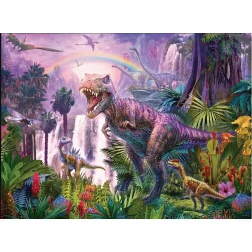 Square/Round Diamond 5D DIY Diamond Painting "Dinosaur" Embroidery Cross Stitch 5D Mosaic Artist Home Decoration Mural