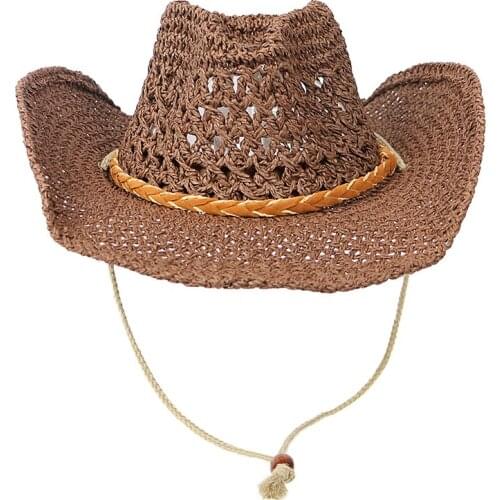 Parent-child Summer Sun Hats 2020 Sunhat Wide Brim Straw Hat Men Kids Boy Chapeau Sombrero hombre western Cowboy Hat Beach Cap