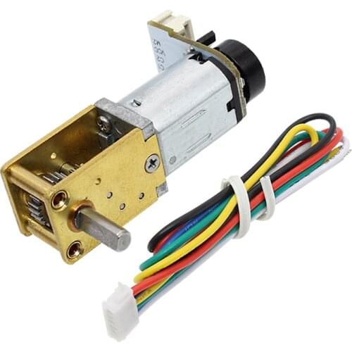N20VA Code encoder DC turbine worm Motor 6V12V DIY Intelligent unicycle deceleration gear Balance car motor